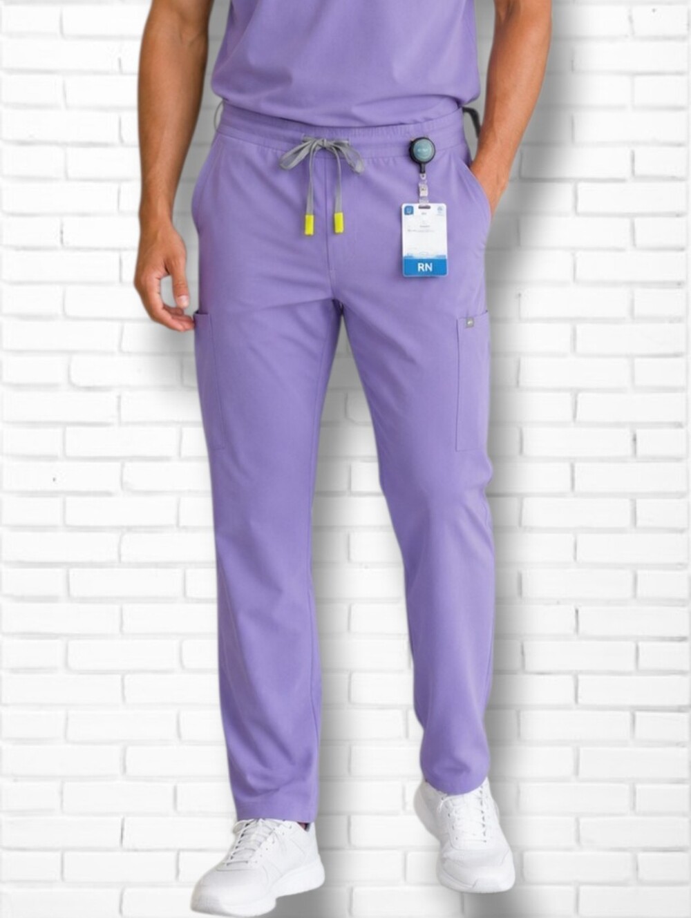 Figs Lilac Purple Yola Slim. Cargo Pocket Scrub Pants Size S Tall